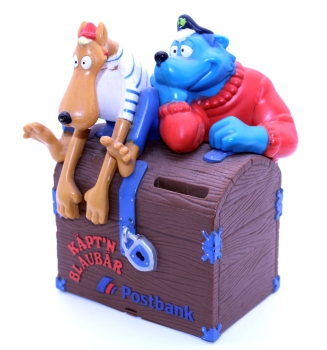 Käpt'n Blaubär & Hein Blöd Spardose "Postbank" aus Kunststoff von Ravensburger
